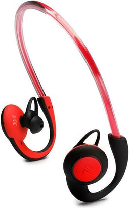 Boompods Sportpods Vision - Draadloze Sportoordopjes - Lichtgevend - Rood