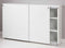 Akoestische schuifdeurkast breed 200CM diep 48CM hoogte 122CM bladkleur Speciale Kleur framekleur Wit (RAL9010)