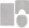 vidaXL - 3-delige - Set - Badmatten - Grijs - Polypropyleen - Antislip