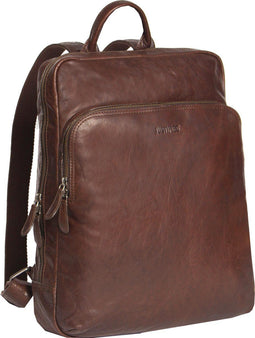 Justified Bags® Everest Leren Laptoptas Documenten Rugtas Bruin