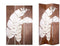 Kamerscherm Wit Bruin Canvas 122 x 2,5 x 180 cm