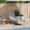 vidaXL - Ligbed - met - Kussen - Beige - Poly - Rattan
