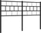 vidaXL - Hoofdbord - 120 - cm - metaal - zwart