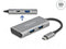 Delock 63261 - USB-hub - 3x USB 3.2 Type-A en 1x USB 3.2 Type-C - Grijs
