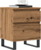 vidaXL - Nachtkastjes - 2 - st - 40x35x50cm - bewerkt - hout - artisanaal - eikenkleur