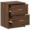 vidaXL - Nachtkastje - met - 2 - lades - 40x36x50 - cm - bruin - eikenkleur