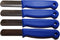 Solingen Safety Schilmesje - RVS Glad met Ronde Top - 15 cm - Blauw - 500 stuks