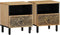 vidaXL - Nachtkastjes - 2 - st - 40x33x46 - cm - massief - mangohout