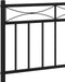 vidaXL - Bedframe - met - hoofdbord - metaal - zwart - 150x200 - cm