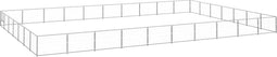 vidaXL - Hondenkennel - 70 - m² - staal - zilverkleurig