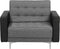 ABERDEEN - Chesterfield fauteuil - Zwart - Polyester