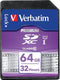 Verbatim SDXC Class 10 UHS-I - Geheugenkaart 64GB - 10MB/s lezen/schrijven