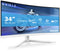 Philips Evnia 34M2C5501A - Gebogen Gaming Monitor - 180Hz 3440x1440 - Wit