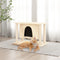 vidaXL - Kattenmeubel - met - sisal - krabpalen - 50 - cm - crèmekleurig