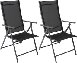 Albatros Aruba - Tuinstoelen Set van 2 - Opvouwbare Tuinstoelen met Robuust Metalen Frame en Hoog Draagvermogen (2 stuks)