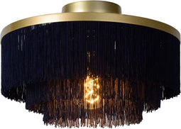 Lucide EXTRAVAGANZA FRILLS - Plafonnière - Ø 35 cm - 1xE27 - Dimbaar - Mat Goud / Messing