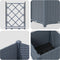 vidaXL - Tuinbak - met - Trellis - Lichtgrijs - 40x40x143 - cm