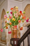 Silk-ka Zijden Bloem-Kunstbloem Tulp Steel Crème-Roze 71 cm