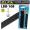 Olfa LBB-10 - Heavy duty reservemesjes - 18mm zwart - Blister van 10