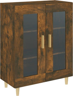 vidaXL - Dressoir - 69,5x34x90 - cm - bewerkt - hout - gerookt - eikenkleurig