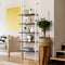 Coast 5-Laagse Ladderplank Boekenkast - Ruimtebesparend Opberg- en Weergave Rek - Wit 61x30x183 cm