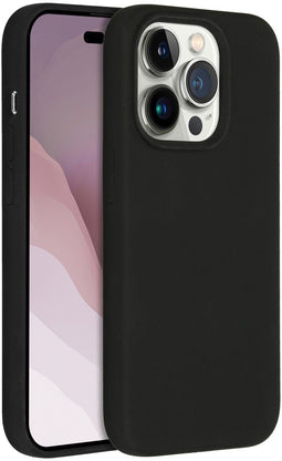Accezz Liquid Silicone Backcover iPhone 14 Pro - Schokabsorberend - Zwart