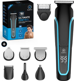 Beeperfect® 6-in-1 Baardtrimmer - Draadloos - Waterdicht - Zwart Blauw