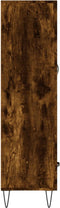vidaXL - Hoge - kast - 69,5x31x115 - cm - bewerkt - hout - gerookt - eikenkleurig