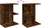 vidaXL - Nachtkastje - 46,5x29x61 - cm - bewerkt - hout - gerookt - eikenkleurig