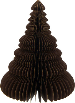 J-Line decoratie kerstboom Vouwbaar - papier - bruin - medium
