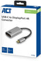 ACT AC7030 - USB-C naar DisplayPort Adapter - 4K @ 60Hz - Grijs/Zwart