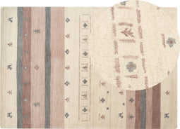 KARLI - Modern vloerkleed - Lichtbruin - 160 x 230 cm - Wol