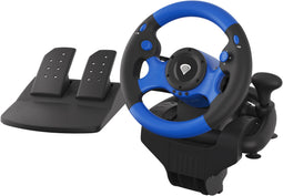 Natec SEABORG 350 - Racestuurwiel - Vibratie functie - Blauw Zwart