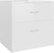 vidaXL - Nachtkastjes - 2 - st - 40x30x40 - cm - bewerkt - hout - hoogglans - wit