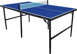 Cougar Tafeltennistafel Midi 1800 draagbaar Blauw - Pingpongtafel voor binnen – Inklapbaar – Incl. net - batjes en ballen