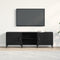 vidaXL - TV-meubel - Zwart - Eiken - 150x30x50 - cm - Engineered - Hout