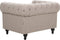 CHESTERFIELD - Chesterfield fauteuil - Taupe - Polyester