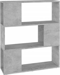 vidaXL-Boekenkast/kamerscherm-80x24x94-cm-spaanplaat-betongrijs