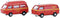 Minis by Lemke LC4342 N Auto Volkswagen T3 set van 2 Duitse brandweerwagens