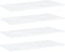 vidaXL - Wandschappen - 4 - st - 80x40x1,5 - cm - bewerkt - hout - wit