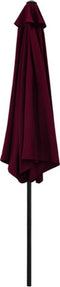 vidaXL - Parasol - met - metalen - paal - 300 - cm - bordeauxrood