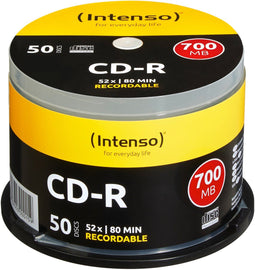 Intenso CD-R - 700 MB - 80 min - 52x speed - cakebox (50 stuks)
