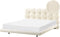 Bed Bouclé SOULISSE 160 x 200 cm Gebroken wit