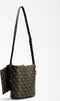 Guess Eco Brenton Bucket - Dames Crossbody - Verstelbaar hengsel en uitneembaar beauty tasje - Bruin
