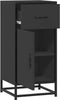 vidaXL - Dressoir - 35,5x35x76 - cm - bewerkt - hout - en - metaal - zwart