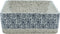 vidaXL - Opzetwasbak - rechthoekig - 46x35,5x13 - cm - keramiek - grijs - en - blauw