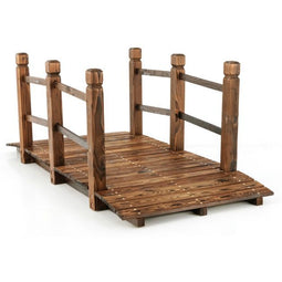 Houten Tuinbrug - Decoratieve Vijverbrug - 150 x 67 x 55 cm - Bruin