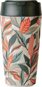PLA/Plant BioLoco beker to go - 420 ml DeLuxe Orange Leaves