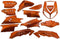 Plaatset Peugeot speedfight 2 13 delig oranje metallic
