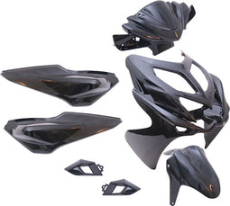 Plaatset Yamaha aerox-R vanaf bj. 2014 9 delig zwart metallic